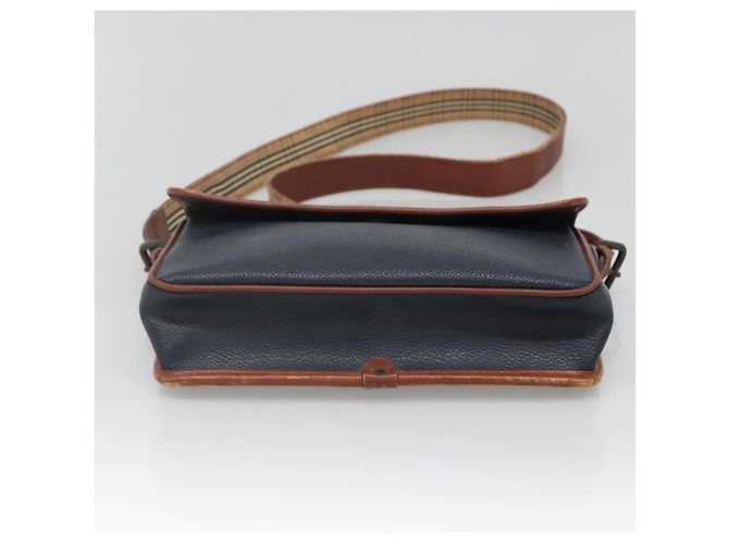 Autre Marque Borsa a Spalla Burberrys in Pelle PVC Blu Navy Oro Auth bs28989 D'oro - vista 5