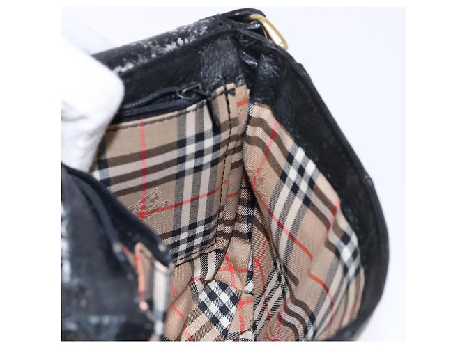 Autre Marque Borsa a Spalla Burberrys in Pelle Nera e Oro Auth ep10257 Nero D'oro - vista 18