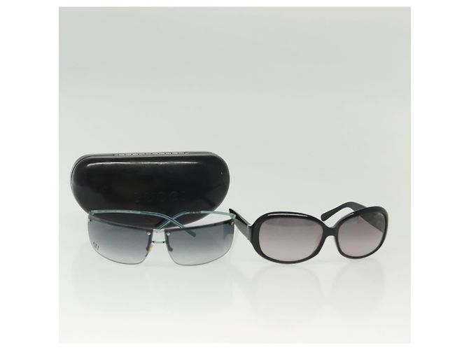 Occhiali da sole GUCCI Celine Plastica 2Set Nero Verde Auth BA5039 - vista 19