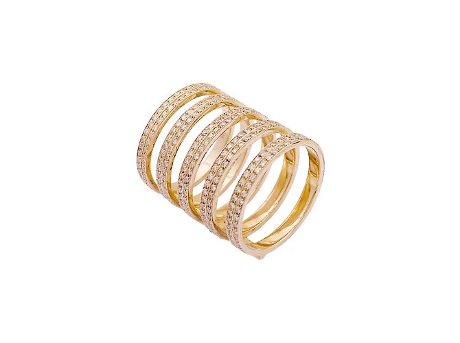 Anello Repossi, modello 'Berbère' in oro rosa e diamanti. - vista 2