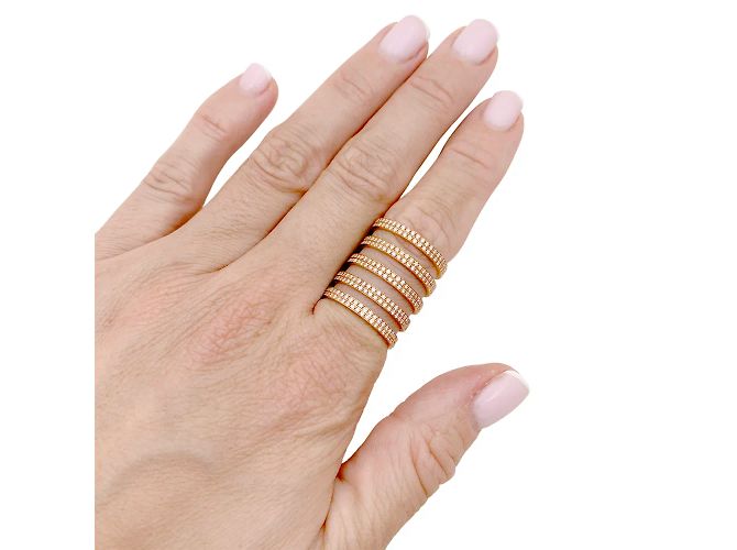 Anello Repossi, modello 'Berbère' in oro rosa e diamanti. - vista 5