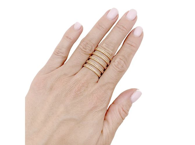 Anello Repossi, modello 'Berbère' in oro rosa e diamanti. - vista 6