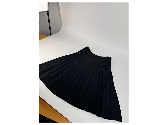 Vintage Givenchy Plissee-Rock 36/S schwarz - Ansicht 12
