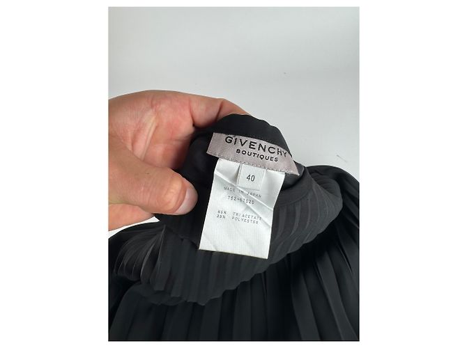 Vintage Givenchy Plissee-Rock 36/S schwarz - Ansicht 9