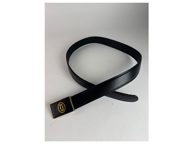Vintage Cartier Ledergürtel schwarz - Ansicht 11