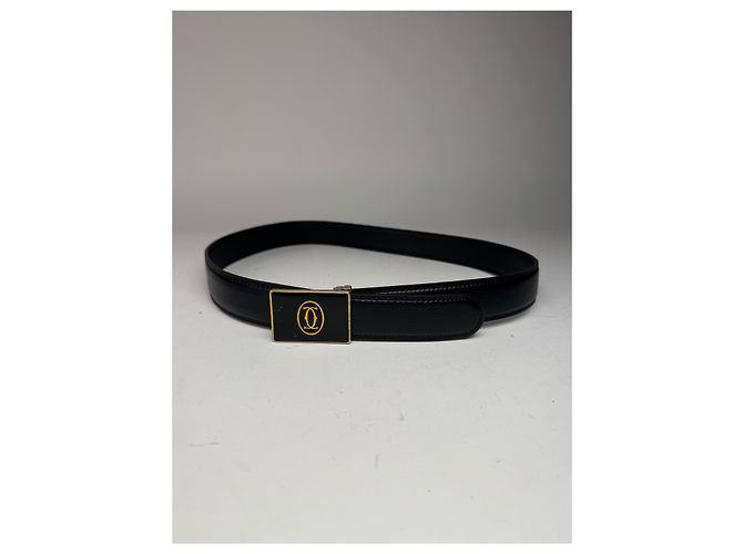 Vintage Cartier Ledergürtel schwarz - Ansicht 3