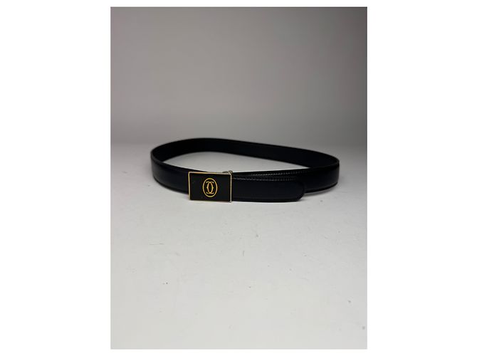 Vintage Cartier Ledergürtel schwarz - Ansicht 6