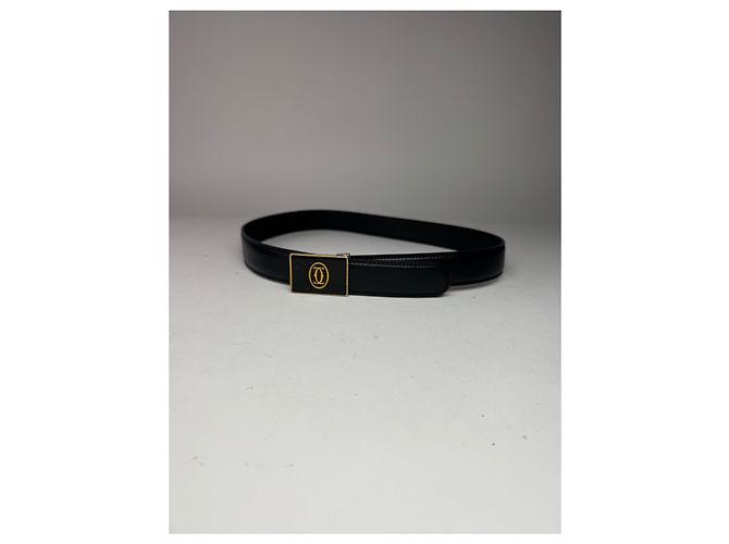 Vintage Cartier Ledergürtel schwarz - Ansicht 8