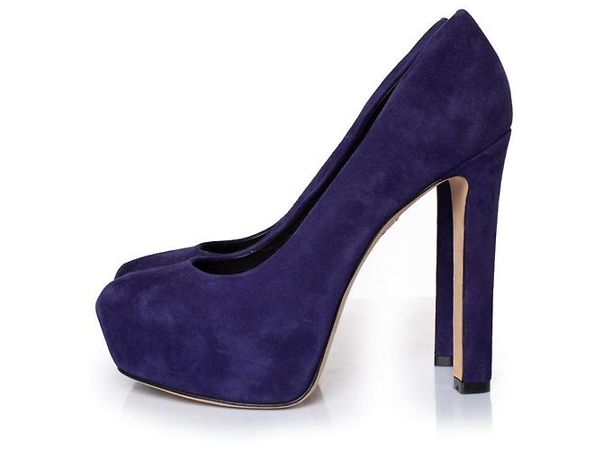 Brian Atwood, décolleté in suede viola Porpora - vista 2