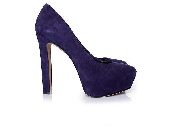 Brian Atwood, décolleté in suede viola Porpora - vista 4