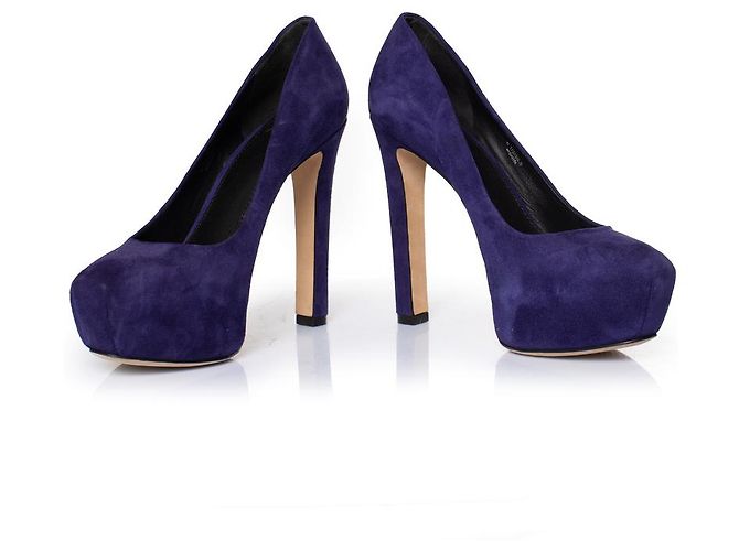 Brian Atwood, décolleté in suede viola Porpora - vista 6