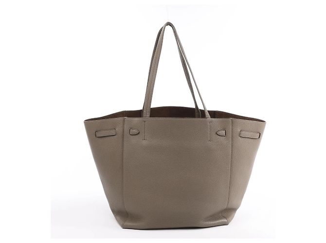 Céline Celine Cabas Phantom Kleine Schultertasche aus Leder in Taupe - Ansicht 4