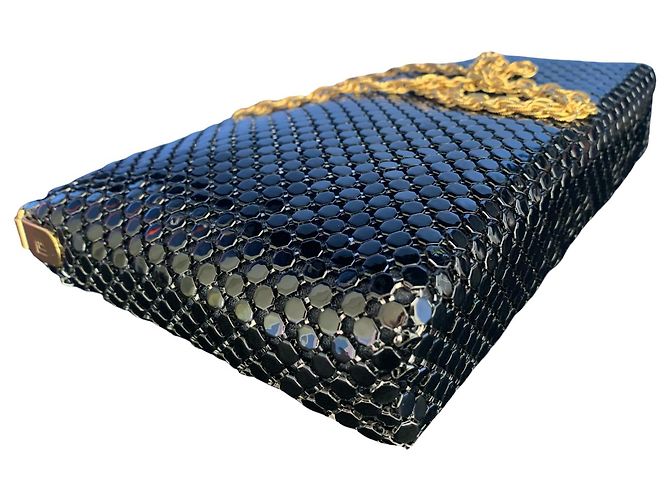 Pochette in metallo Pierre Balmain Nero Gold hardware - vista 12