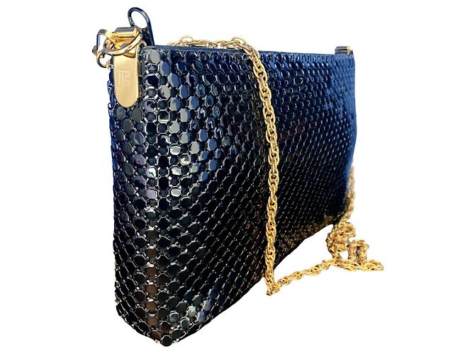 Pochette in metallo Pierre Balmain Nero Gold hardware - vista 2