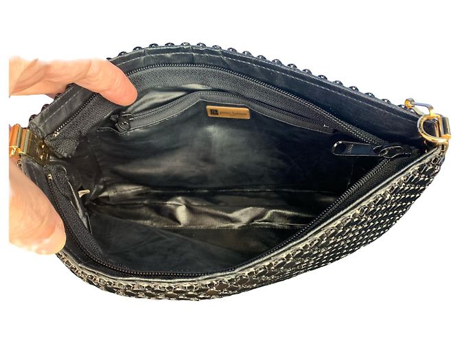 Pochette in metallo Pierre Balmain Nero Gold hardware - vista 5
