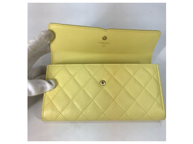 Chanel Filigree CC Coco Mark Bifold Langbörse Gelb - Ansicht 12
