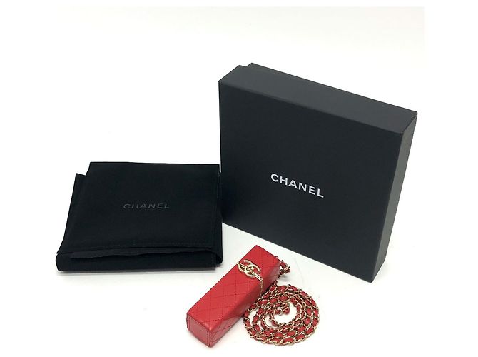 Chanel Coco Mark CC Schultertasche mit Kette Rot - Ansicht 11
