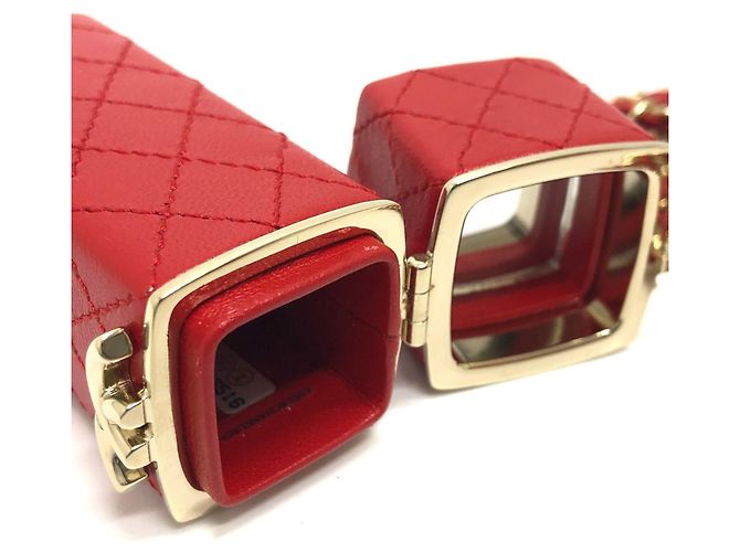 Chanel Coco Mark CC Schultertasche mit Kette Rot - Ansicht 8