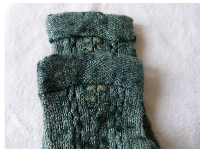 Courreges Wollhandschuhe Dunkelgrün - Ansicht 2