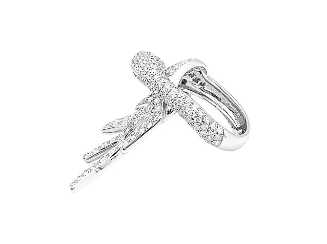 Anello Boucheron, "Animali da Collezione: "Cypris, il Cigno", oro bianco, diamanti, rubini. - vista 4