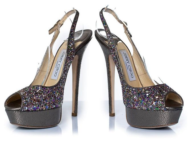 Jimmy Choo, Décolleté glitter Multicolore - vista 3