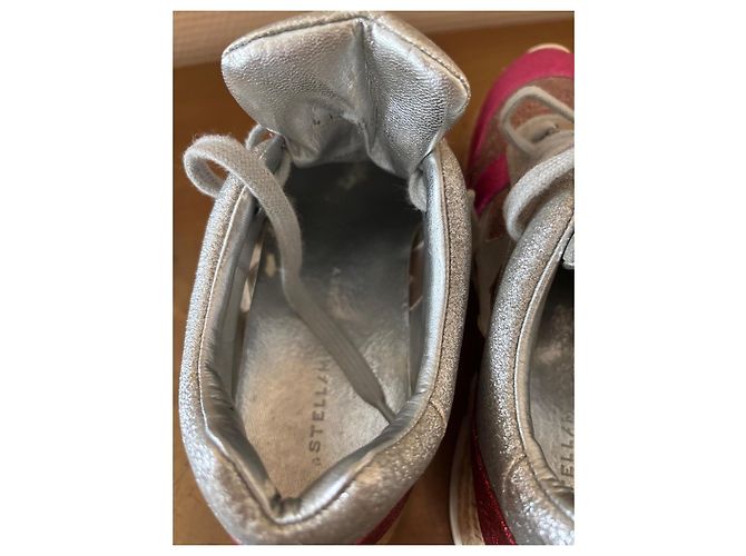 Stella Mc Cartney Sneakers Stella McCartney Rosa con Paillettes e Suola in Corda - vista 7