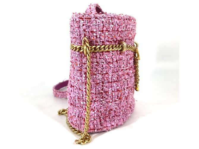 Pochette a forma di secchio con catena CC Coco Mark di Chanel 2022SS Rosa - vista 3