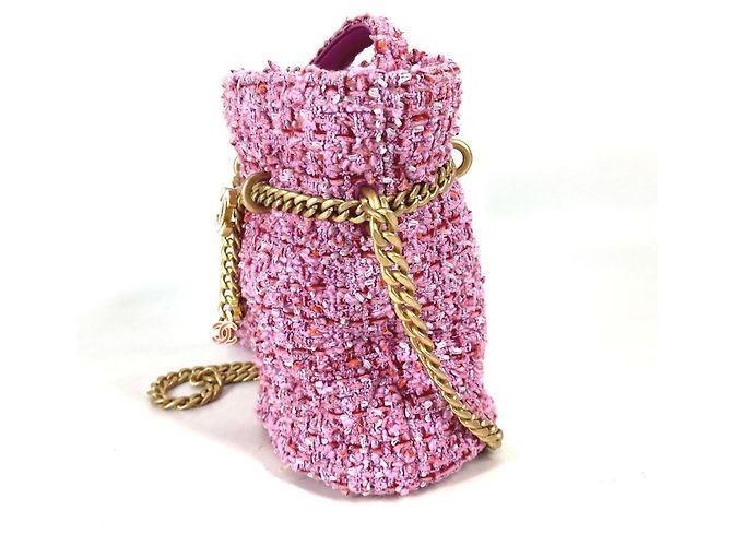 Pochette a forma di secchio con catena CC Coco Mark di Chanel 2022SS Rosa - vista 4