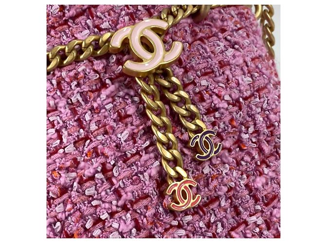 Pochette a forma di secchio con catena CC Coco Mark di Chanel 2022SS Rosa - vista 9