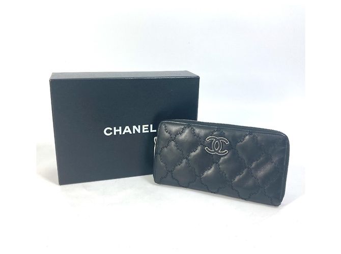 Cartera larga acolchada Chanel Coco Mark CC Negro - vista 16