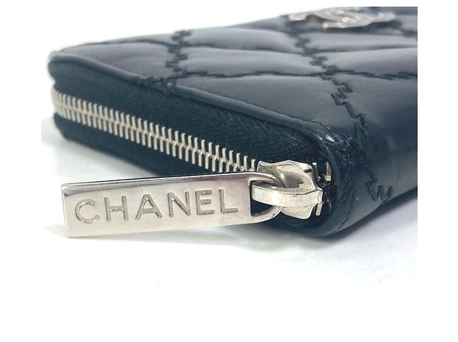 Cartera larga acolchada Chanel Coco Mark CC Negro - vista 7