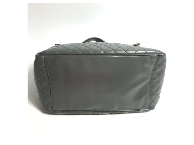 Borsa in pelle grigia Chanel Marrone - vista 4