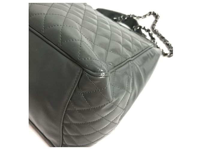 Borsa in pelle grigia Chanel Marrone - vista 6