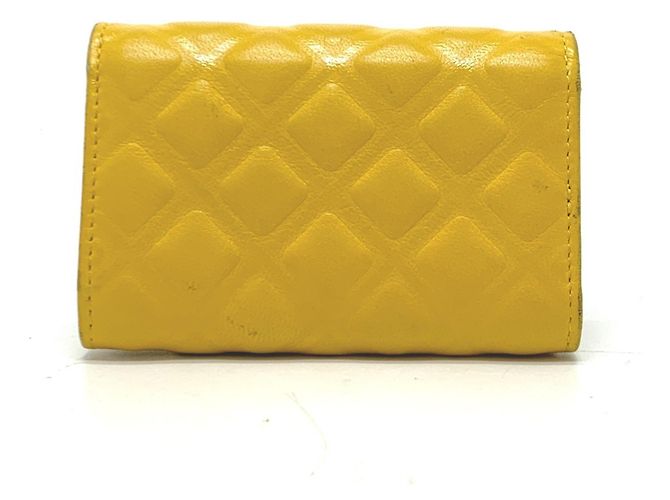 Portachiavi CC a 4 anelli Diamond Coco Mark di Chanel Giallo - vista 2