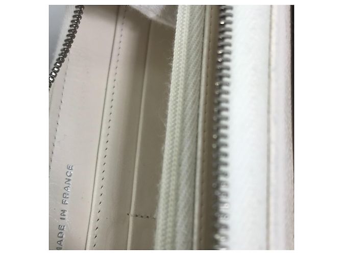 Chanel A50097 Cartera Larga Matelassé CC Blanco - vista 11