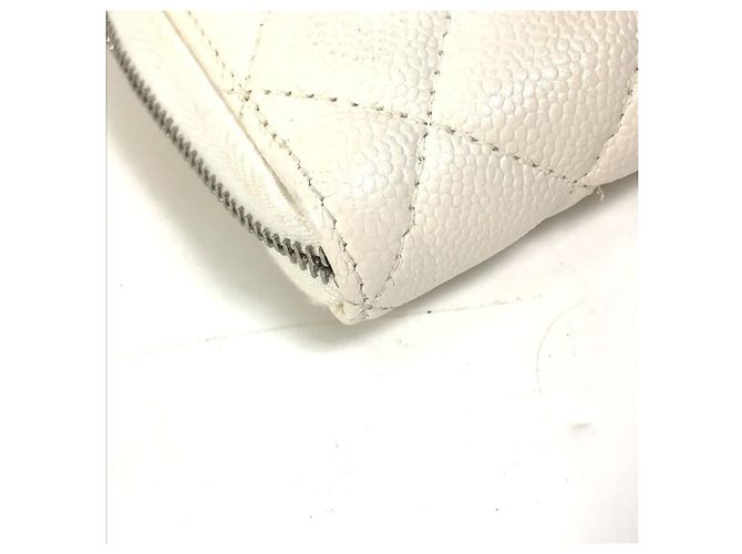 Chanel A50097 Cartera Larga Matelassé CC Blanco - vista 14