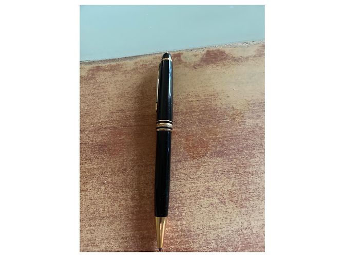 Stylo à bille Montblanc Meisterstück Classique (Réf. 164) doré. Noir - vue 4
