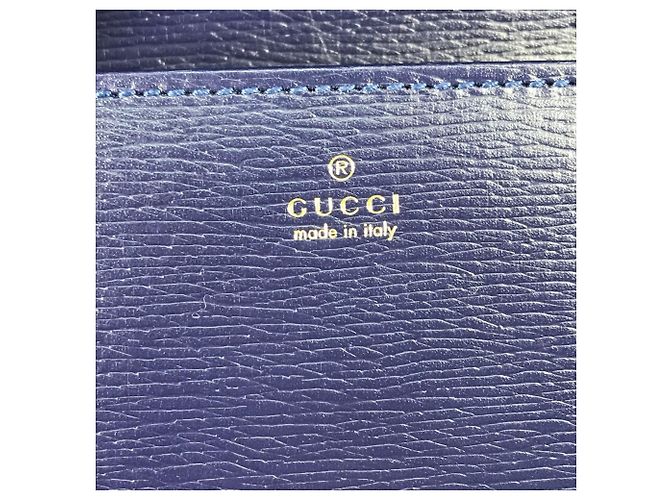 Portafoglio a catena Gucci Horsebit 1955 Dot Rosso Blu navy - vista 14