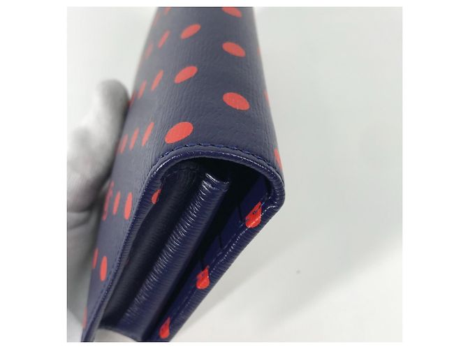 Portafoglio a catena Gucci Horsebit 1955 Dot Rosso Blu navy - vista 8