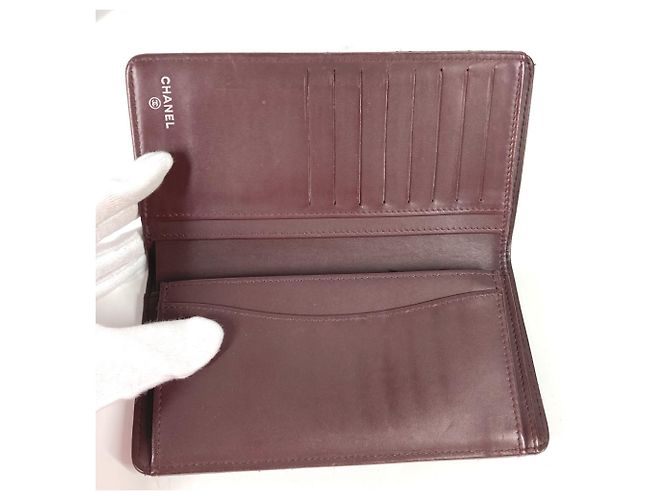Chanel CC Coco Mark gesteppte Bifold-Langbörse Schwarz - Ansicht 14