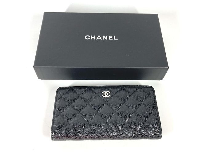 Chanel CC Coco Mark gesteppte Bifold-Langbörse Schwarz - Ansicht 5