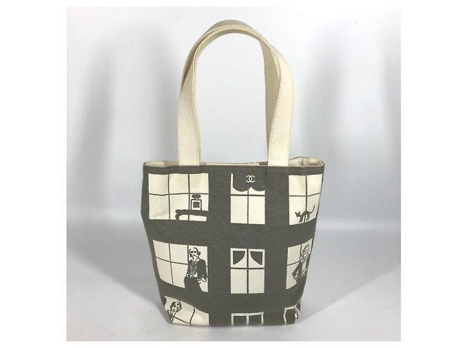Chanel Handtasche Windows Linie Braun Weiß - Ansicht 3