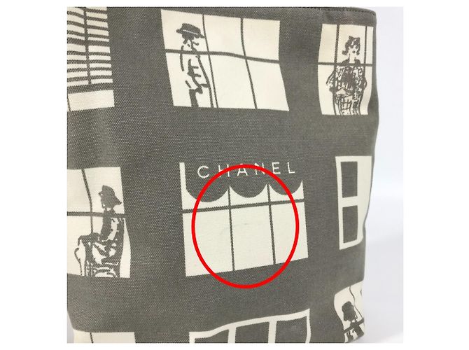 Chanel Handtasche Windows Linie Braun Weiß - Ansicht 7