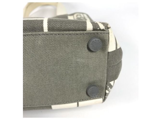 Chanel Handtasche Windows Linie Braun Weiß - Ansicht 9