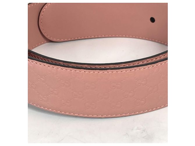 Gucci Micro Guccissima GG Ledergürtel Pink - Ansicht 3