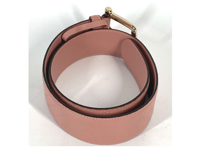 Gucci Micro Guccissima GG Ledergürtel Pink - Ansicht 5