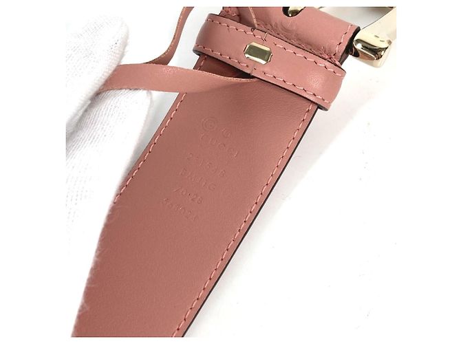 Gucci Micro Guccissima GG Ledergürtel Pink - Ansicht 8