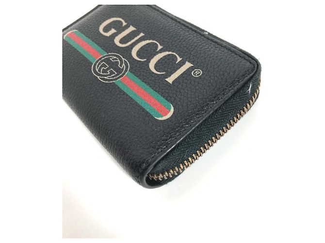 Monedero de cuero negro Gucci - vista 4