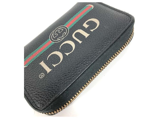 Monedero de cuero negro Gucci - vista 5