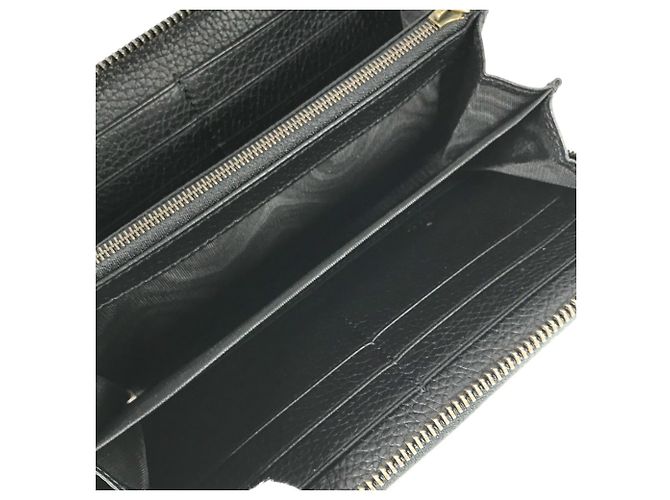 Cartera larga con cremallera redonda de bambú GG Marmont de Gucci Azul marino - vista 13
